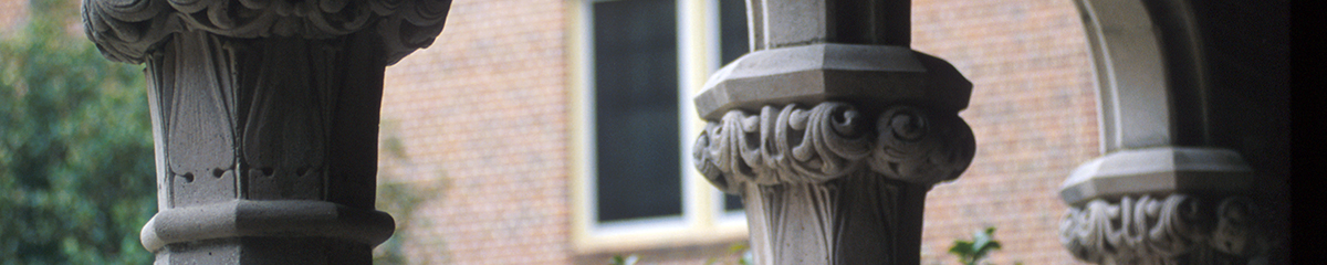 banner showing a close-up of building pillars